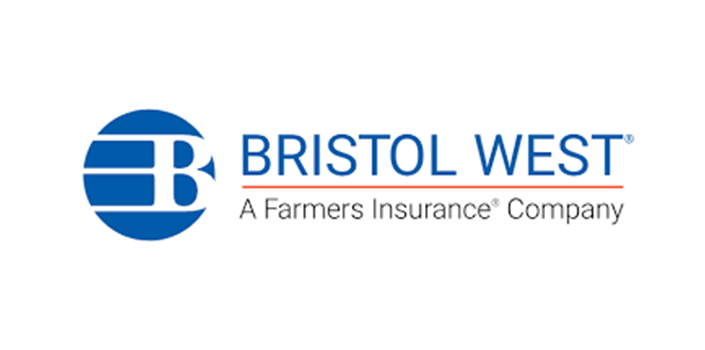 Bristol west A Farmers insurance company logo